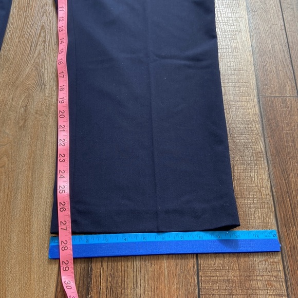Catherines Navy Blue Flat Front Right Fit Curvy Trouser Slacks 20W Petite - Picture 11 of 11